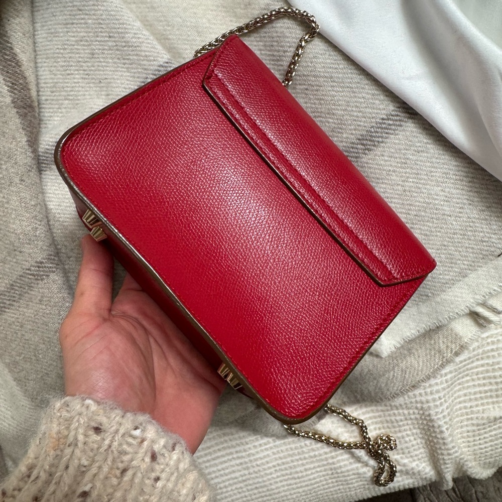 Furla Metropolis Mini Red Leather Crossbody Bag - Picture 2 of 4